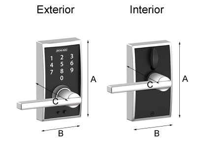 Century Touch Keyless Entry Dimensions