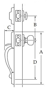 Plymouth Handleset Dimensions